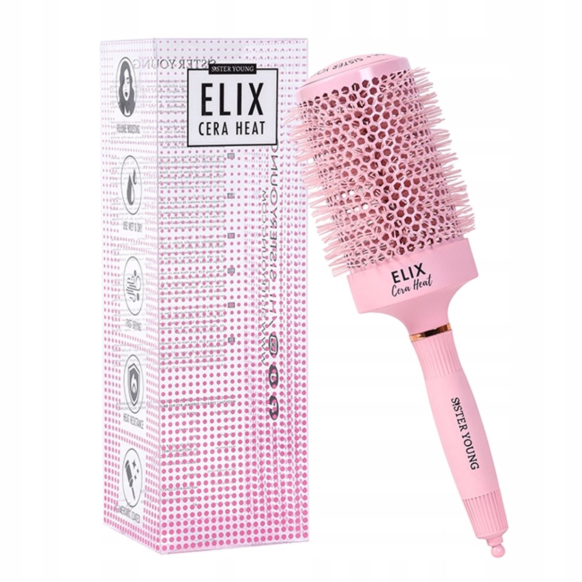 Sister Young Elix Cera Heat Stylingborstel 65mm - Professioneel en Stijlvol