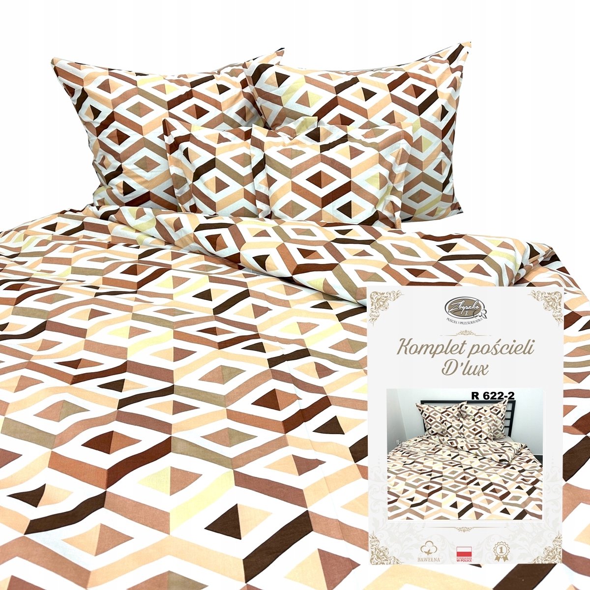 D'Lux Katoenen Dekbedovertrek Set 160x200 cm - Nederlands Product