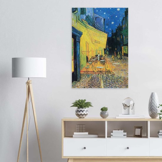 Vincent van Gogh - Caféterras bij nacht Poster A4 21x29.7 cm - exclusief lijst