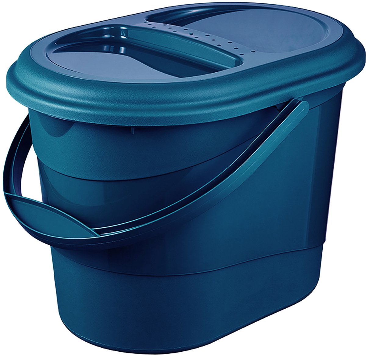 Bioprullenbak 'elsa', oval, met deksel, antraciet
