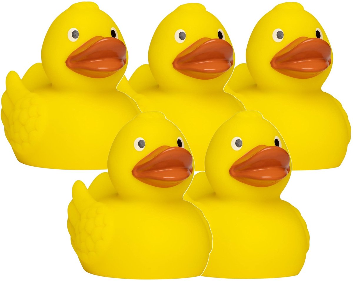 City Duck Badeendjes - 12x - geel - 5,5 cm - bad eendjes race - eendje voor in bad