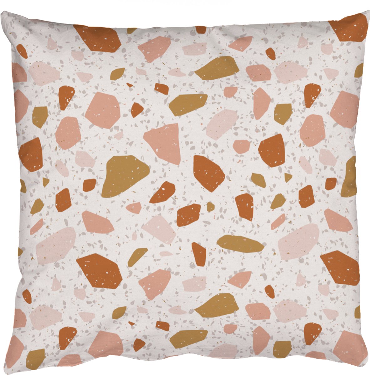 Sierkussens - Kussentjes Woonkamer - 60x60 cm - Terrazzo - Patroon - Kleurrijk - Zalm