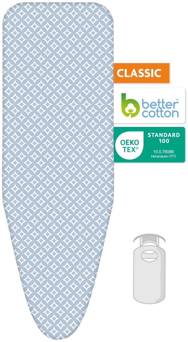 Laundryspecialist 2 laagse CLASSIC strijkplankhoes - Optimaal strijkcomfort en stoomdoorlatend