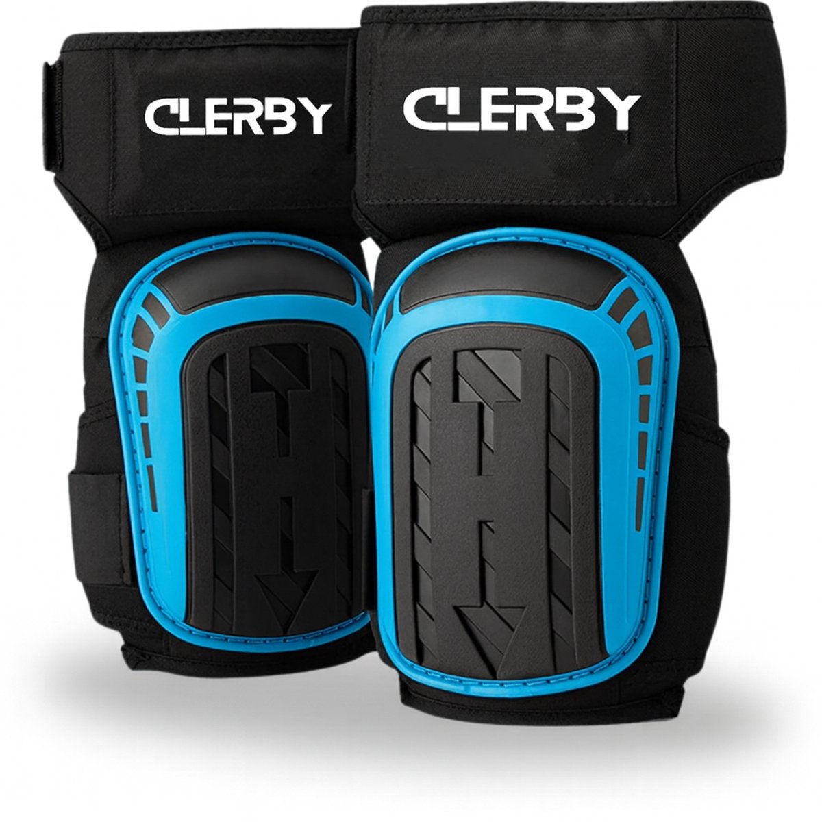 Clerby - Professionele Traagschuim Kniebeschermers Set - Voor Stratenmaker, Klussen, Bouw & Tuinieren - Waterdicht - Volwassenen - Blauw