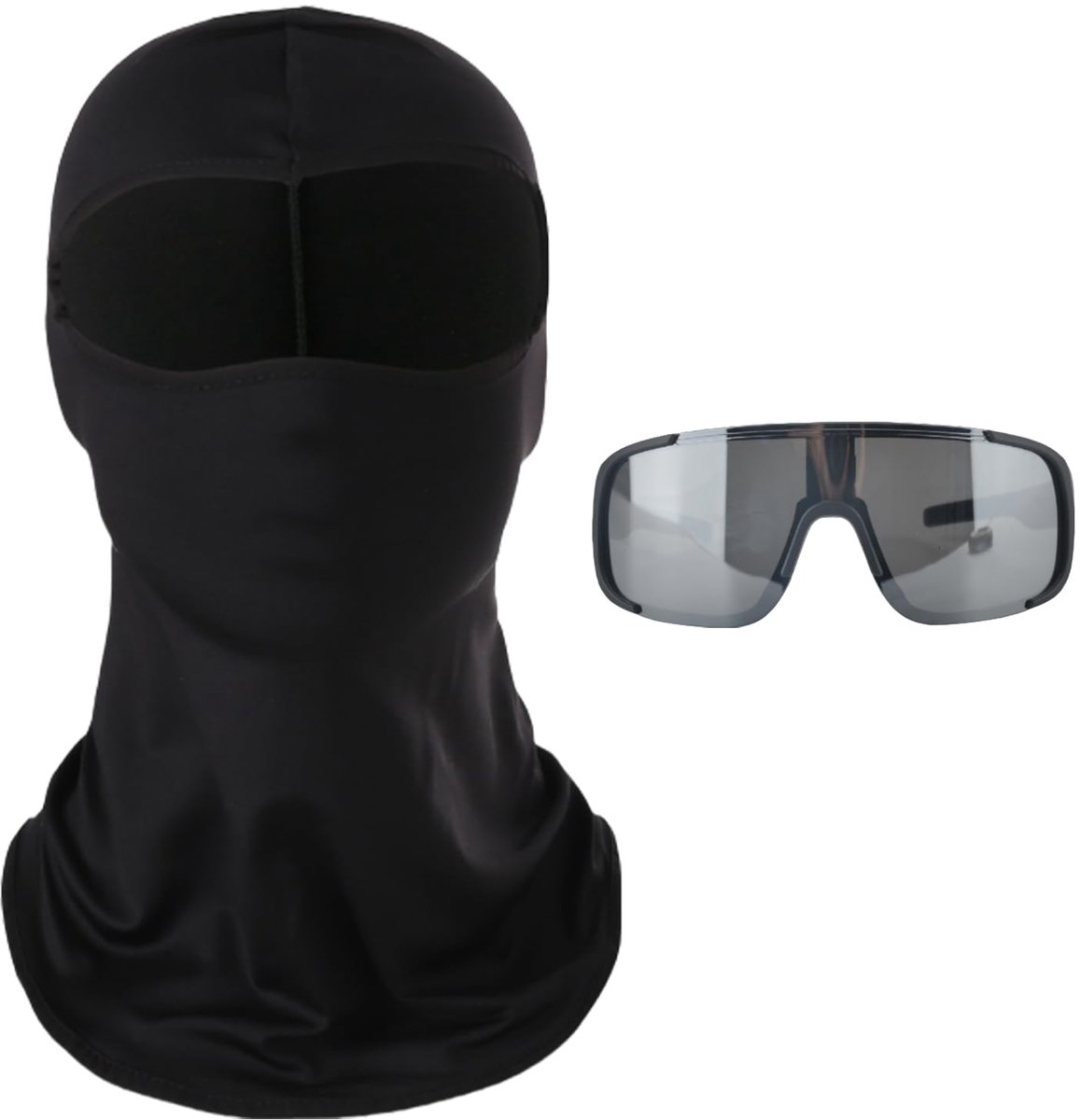 SVG commerce Windproof Balaclava, Full Face Mask and Sports Sunglasses Set, All-Season Protection, Ultralight, Breathable, UV400 Shield for Motorcycle, Cycling, Skiing and Outdoor Adventure, Unisex