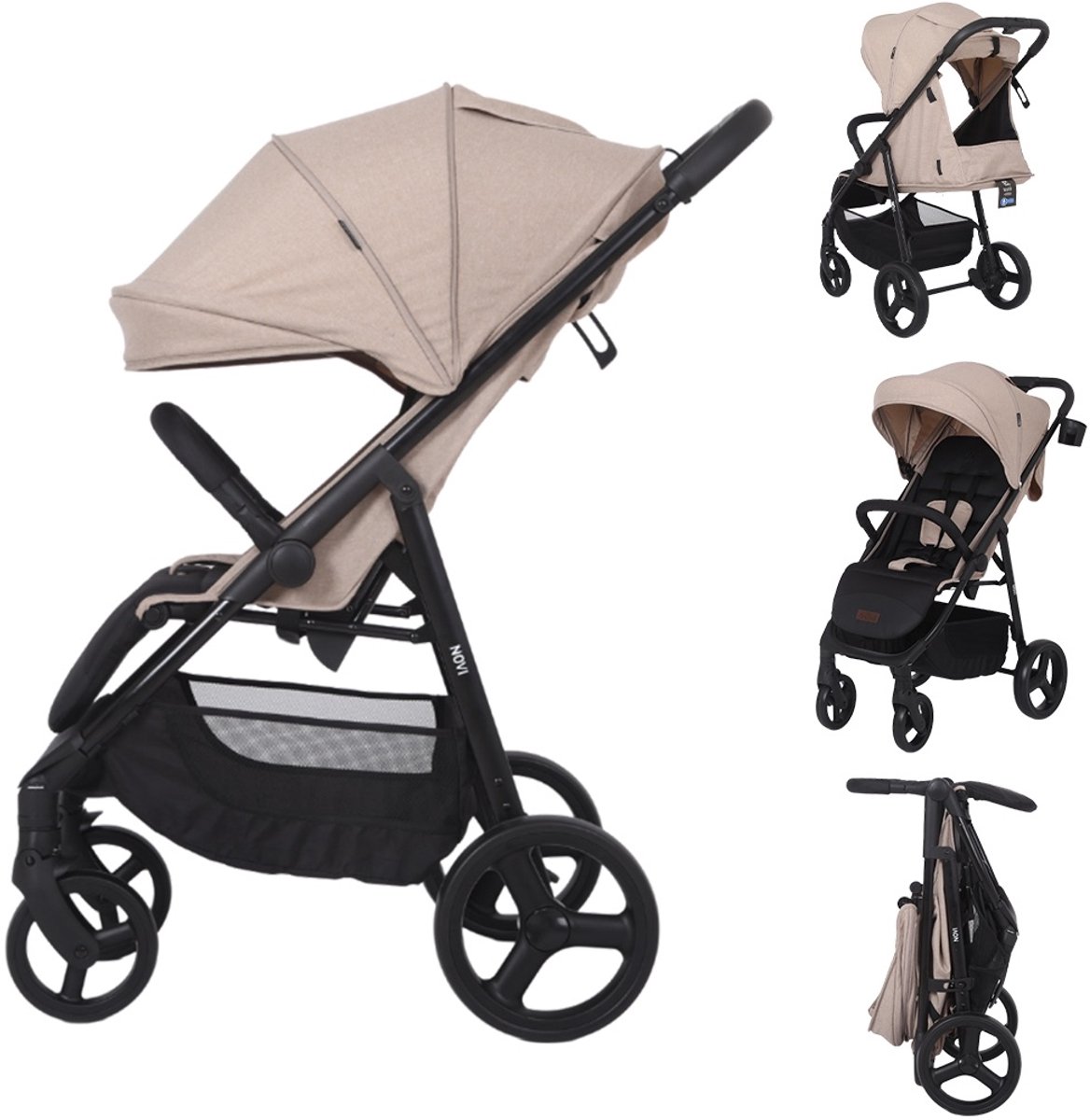 Bol.com Novi Baby Grande Go Buggy - Beige - Geschikt van 0-22 kg aanbieding