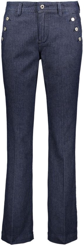 Pantalon bouton rouge SRB4580 Bibette à chevrons - Dark Blue