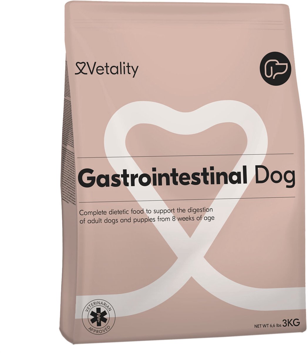 Vetality Vetality Hondenvoer Droog - 3 kg - Licht Verteerbaar Hondenvoer - Dieetvoeding Hond - Ondersteunt bij Maag en Darm Problemen
