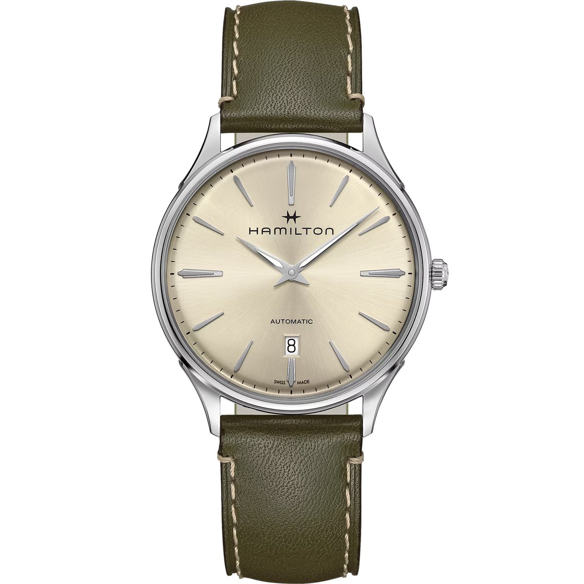 Hamilton Jazzmaster H38525811 Horloge - Leer - Groen - Ø 40 mm