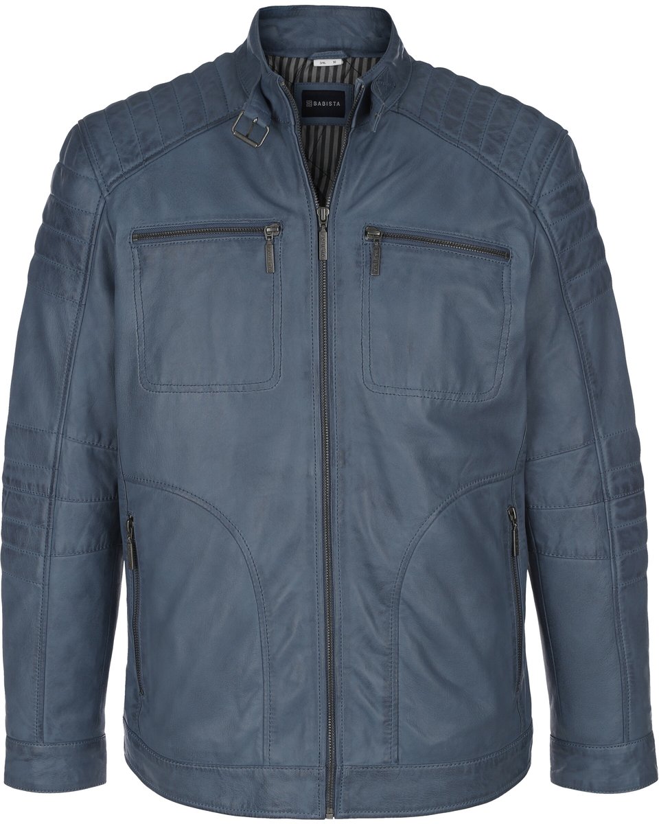 Babista herren Leren Jack - 62 - blauw - Plus Size