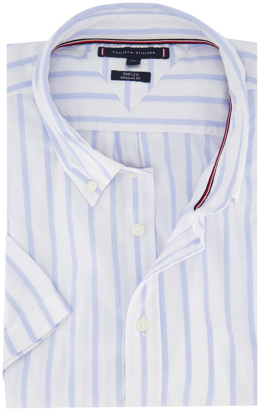 Chemise en coton Tommy Hilfiger , rayée blanche, coupe classique