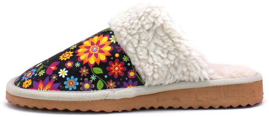 Pantoufles pour femmes Goby Blooming Beauty - Cuir vegan - Handgemaakt - Taille 39