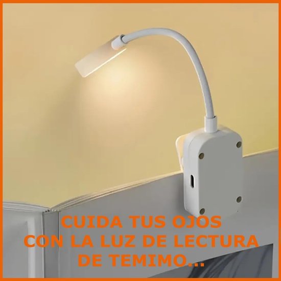 Oplaadbare leeslamp met 3 verlichtingsstanden en oogbescherming - Batterij met lange levensduur, 360° flexibele opklikbare boeklamp van Merkloos — afbeelding 5