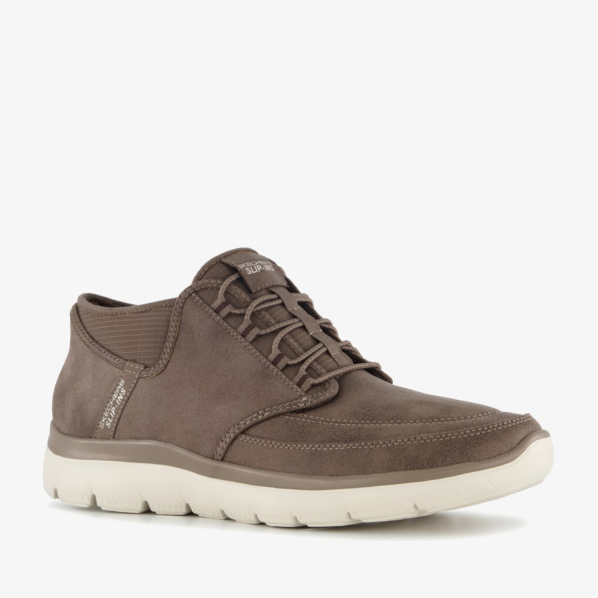 Skechers Slip-ins: Summits Siegul suède heren sneakers bruin - Maat 48.5 - Extra comfort - Memory Foam