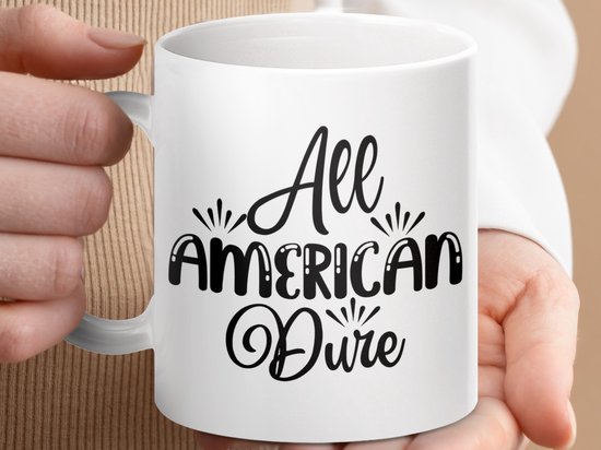 Mok All American Pure Mug, Vaderlandslievende Mok, Vierzak mok, USA Mok, Cadeau voor Amerikanen, Koffiemok, thee mok, cadeau idee