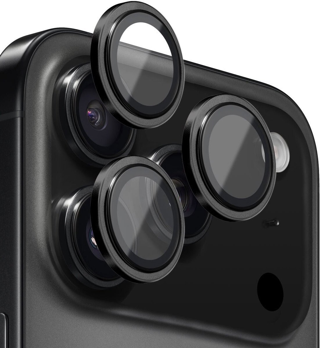 Solidenz Camera Lens Protector - Geschikt voor Apple iPhone 17 Pro Max - Zwart