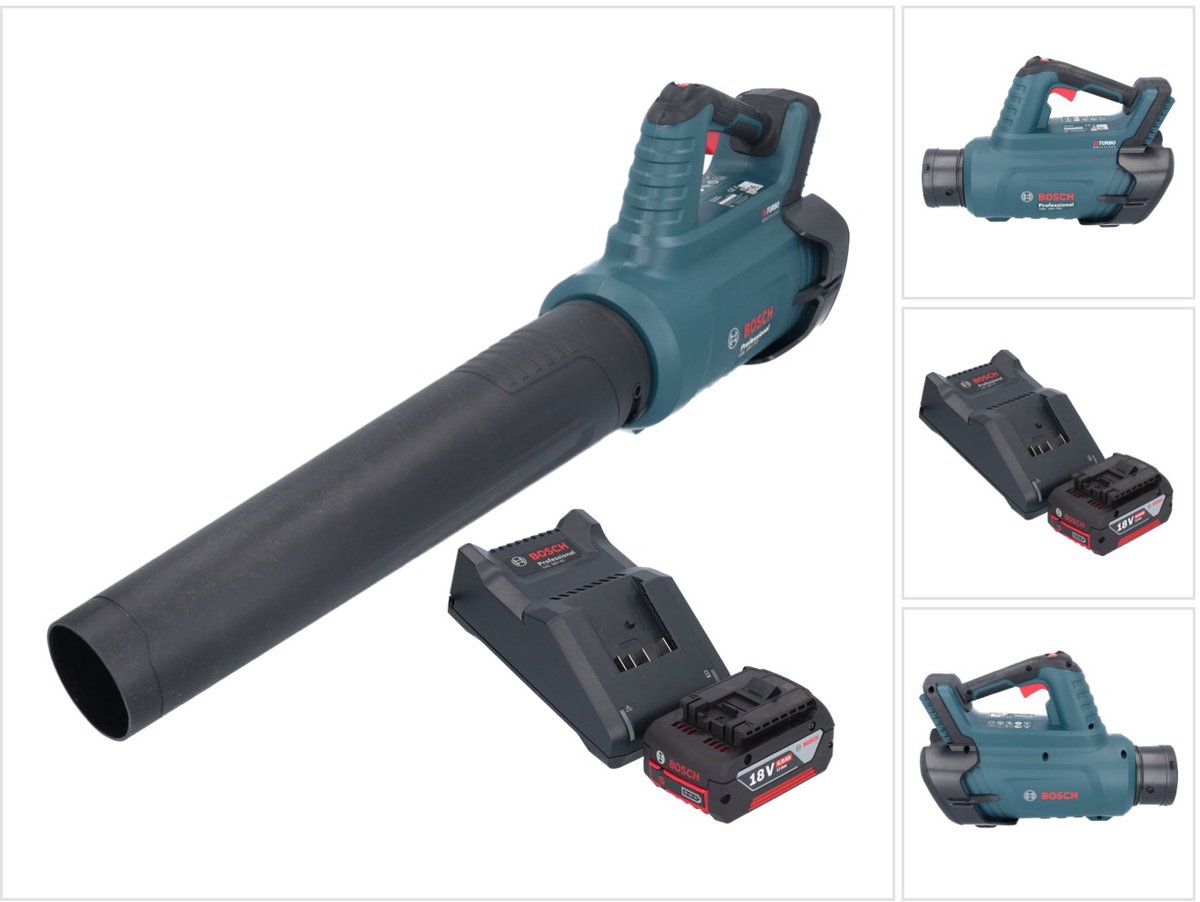 Bosch GBL 18V-750 Professionele accubladblazer 18 V BITURBO Brushless + 1x accu 4.0 Ah + lader