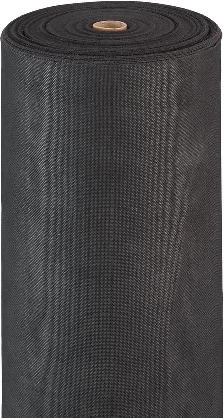 Relaxdays Relaxdays Worteldoek Gronddoek 50g/m² - Anti Onkruiddoek Antiworteldoek 50 Meter Zwart Relaxdays Relaxdays Worteldoek Gronddoek 50g/m² - Anti Onkruiddoek Antiworteldoek 50 Meter Zwart