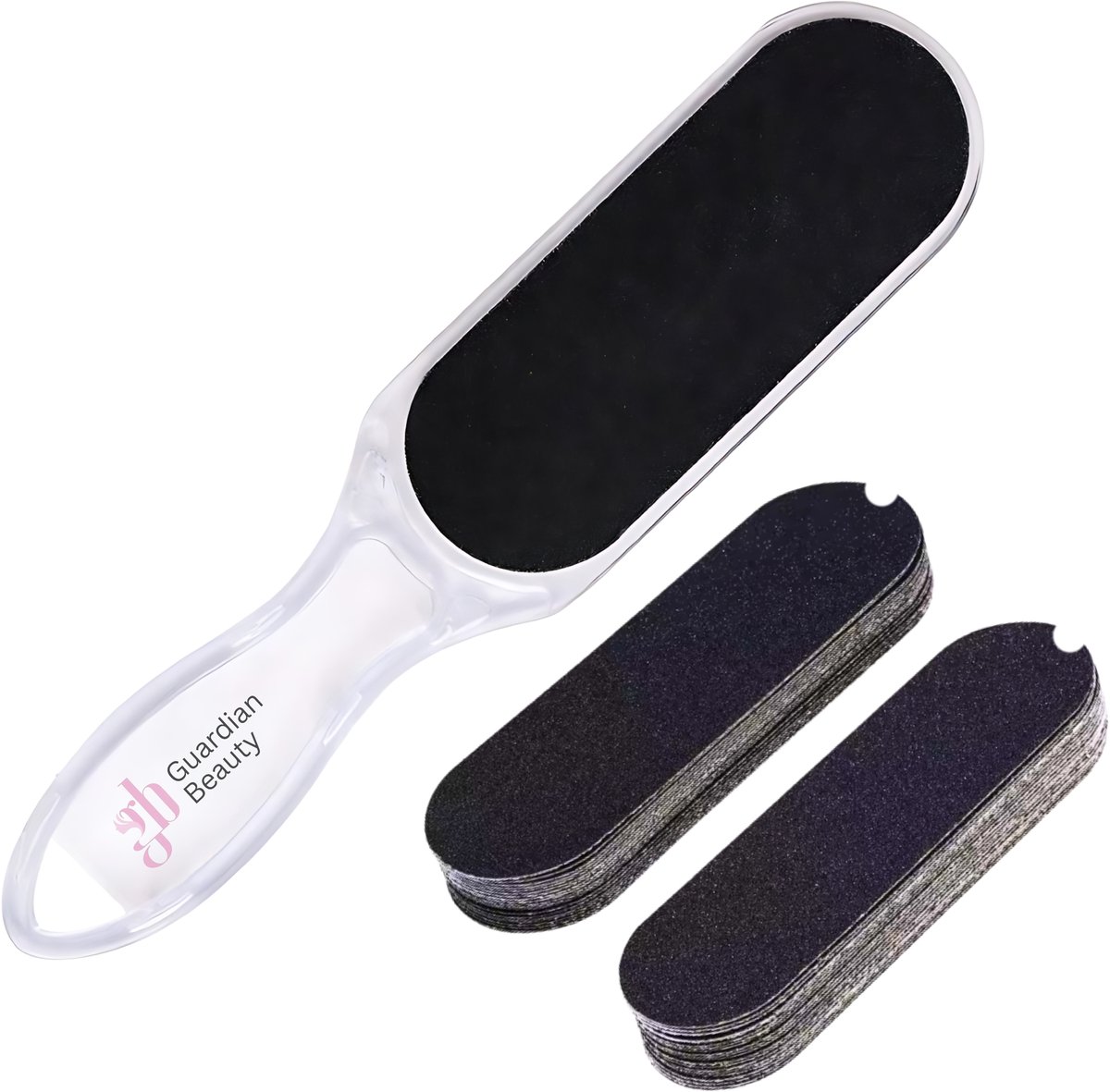 Guardian Beauty Voetvijl – Eeltverwijderaar – Dubbelzijdige vijl - Vervangbare Schuurpads – 10 stuks - Voet Pedicure -