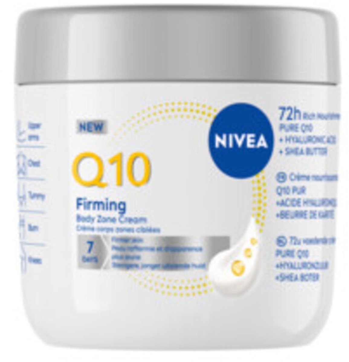NIVEA Verstevigende Body Zone Q10 Crème - 3 x 400ml - Voordeelverpakking