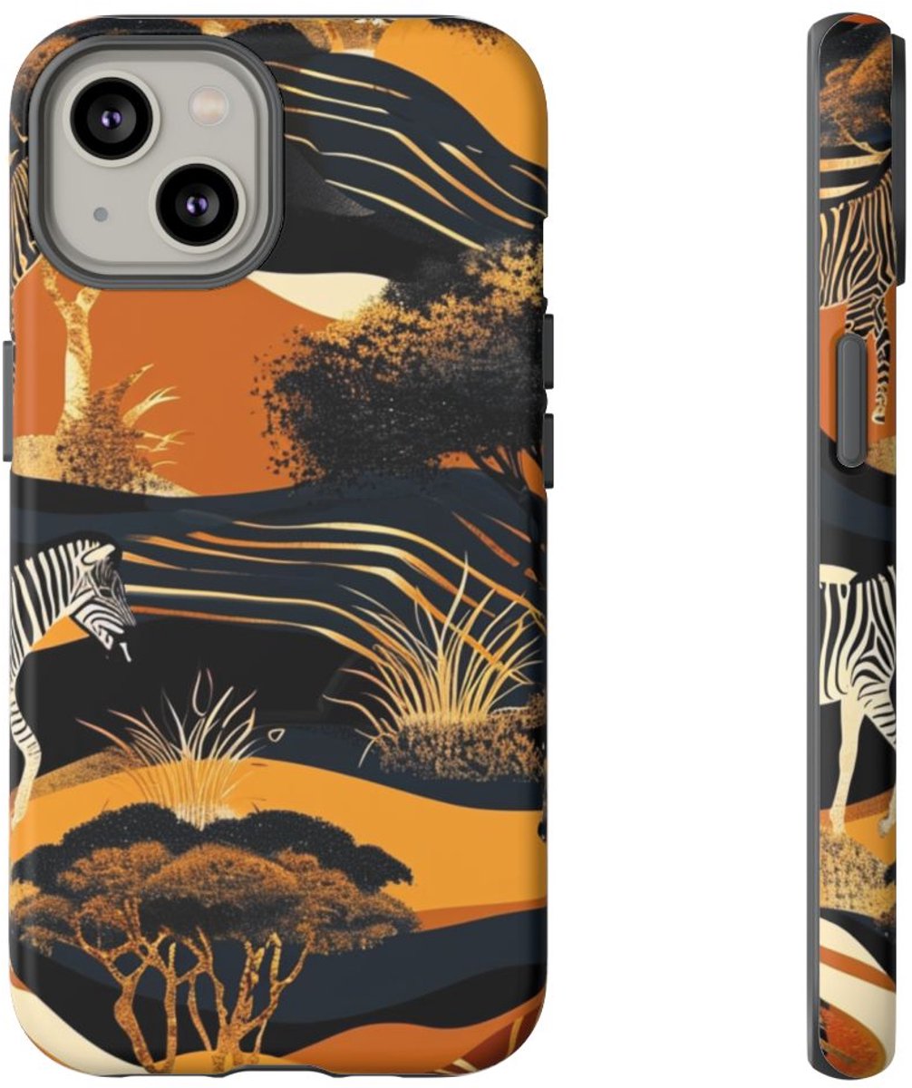 Abstract Afrikaans Savanne Zebra Patroon – Telefoonhoesje Geschikt voor iPhone 14