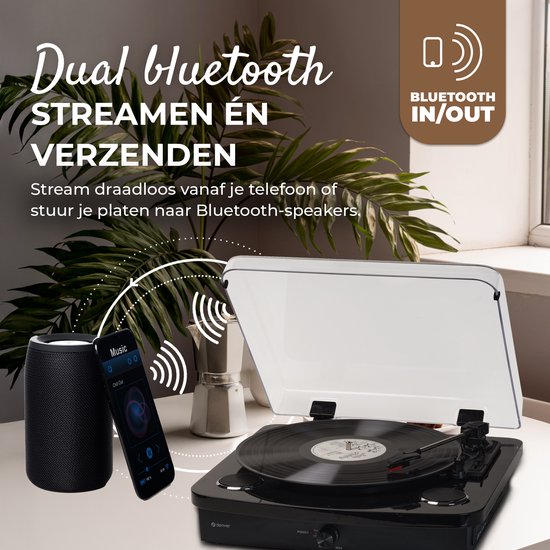 Denver Platenspeler Bluetooth - Ingebouwde Speakers - USB
