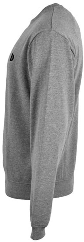 Grijze sweater van Donnay, van de zijkant gezien.