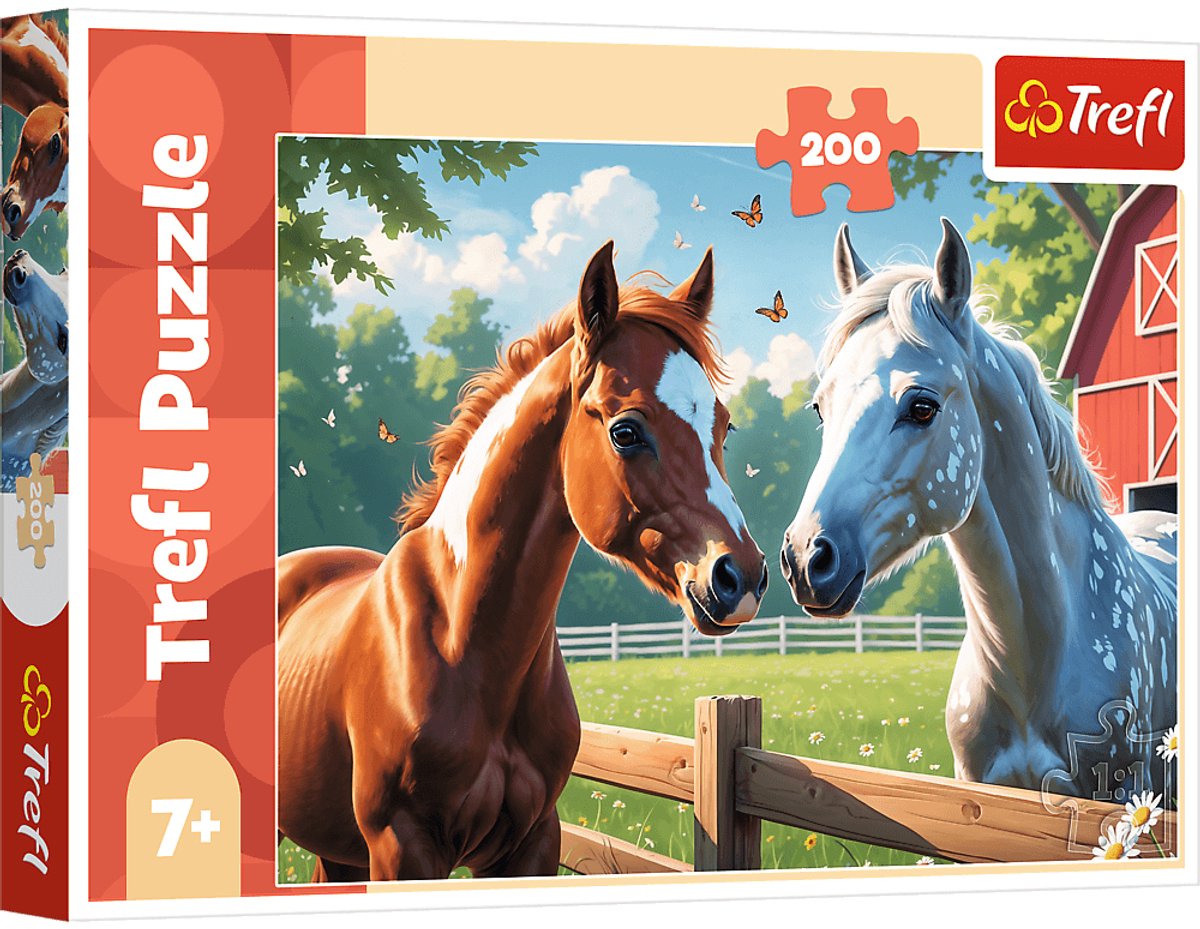 Trefl legpuzzel paarden - 200 stukjes - kleurrijk speelgoed voor kinderen.
