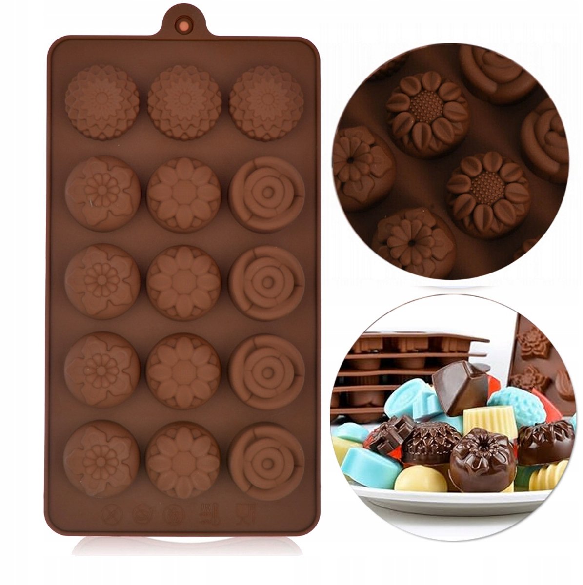 Siliconen Chocoladevorm Bloem - IJsvorm Praline Vorm