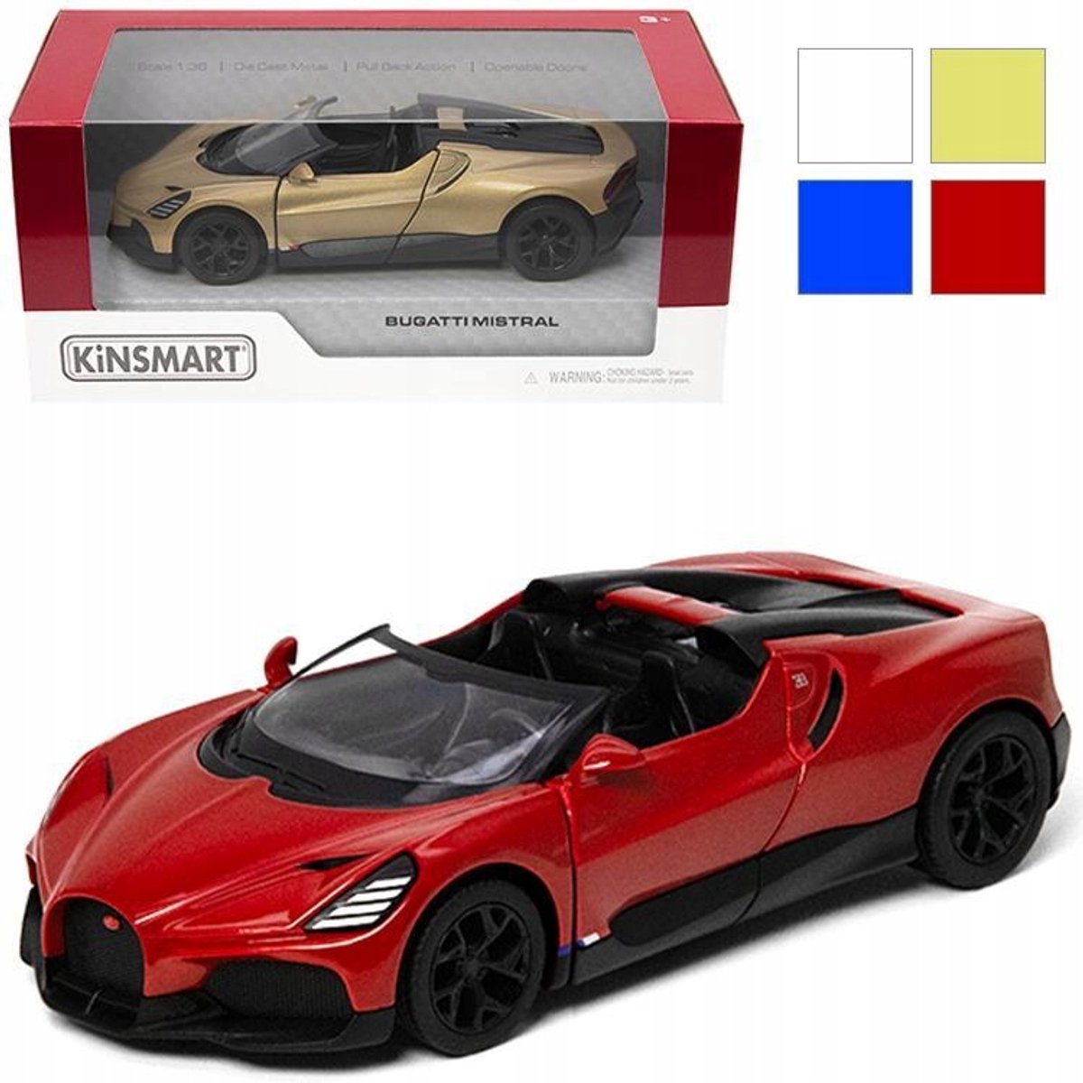Bugatti Mistral Modelauto Kinsmart - Metalen Speelgoedauto