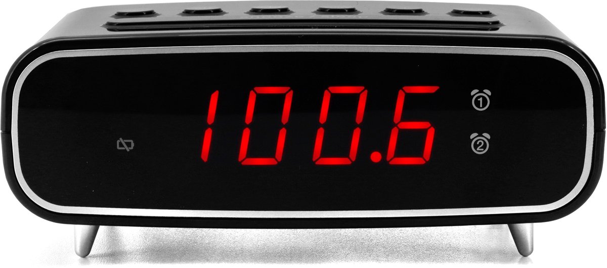 Soundmaster UR111SW - FM wekkerradio - dubbel alarm - • 10 voorkeurzenders