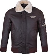 Veste Pilot en cuir d'agneau véritable marron Urban 5884 -2XL