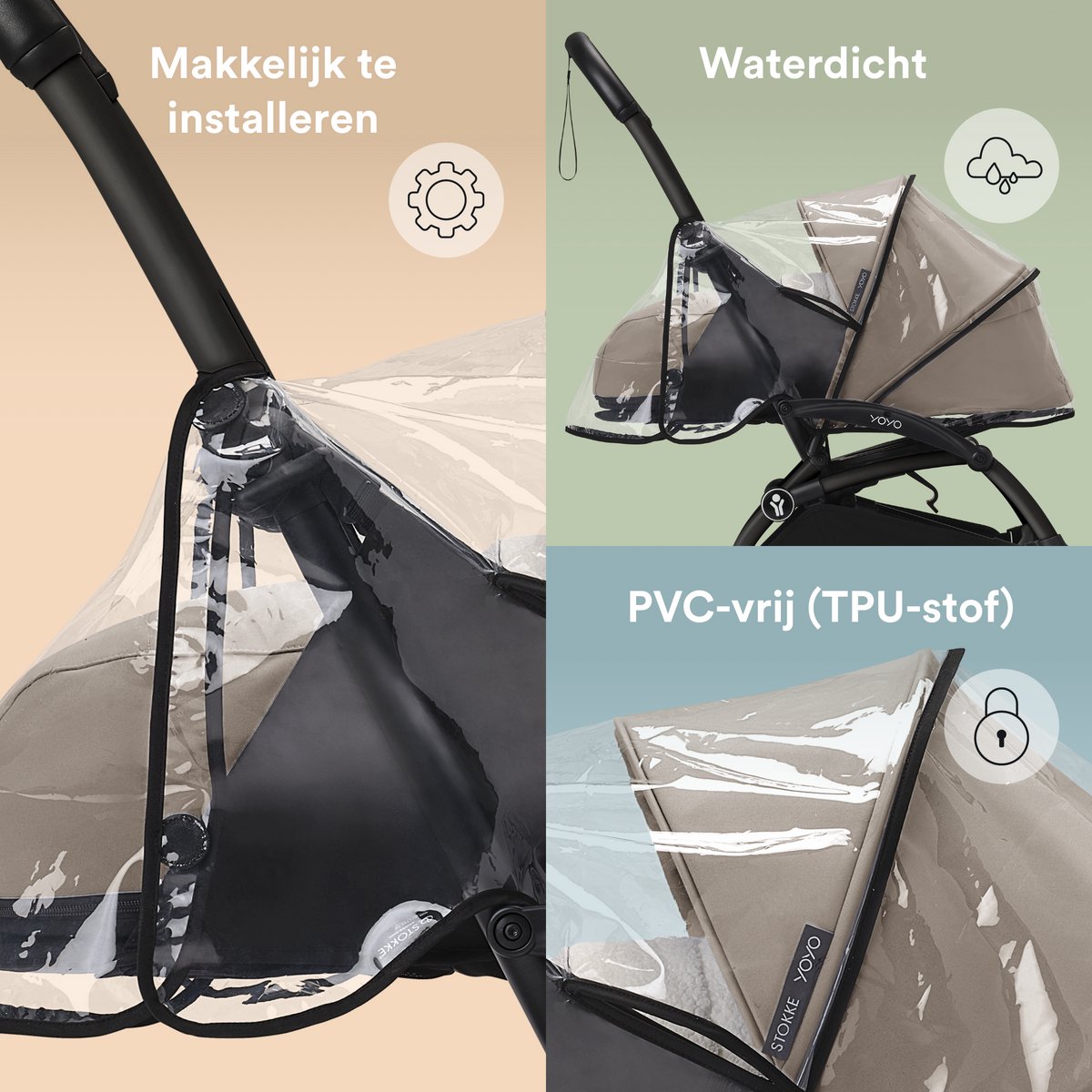 Stokke YOYO 0+ Newborn Pack-regenhoes - Bescherm je kind - afbeelding 2