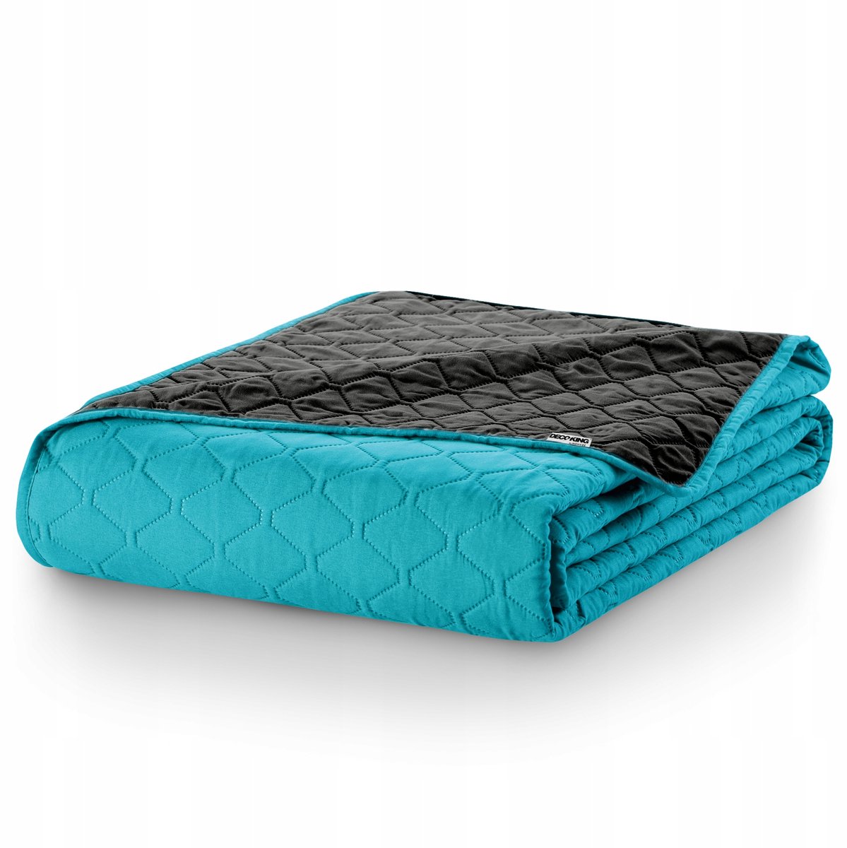 RESTILO Luxe Dekbedovertrek Marineblauw/Antraciet 260x280cm - Dubbelzijdig