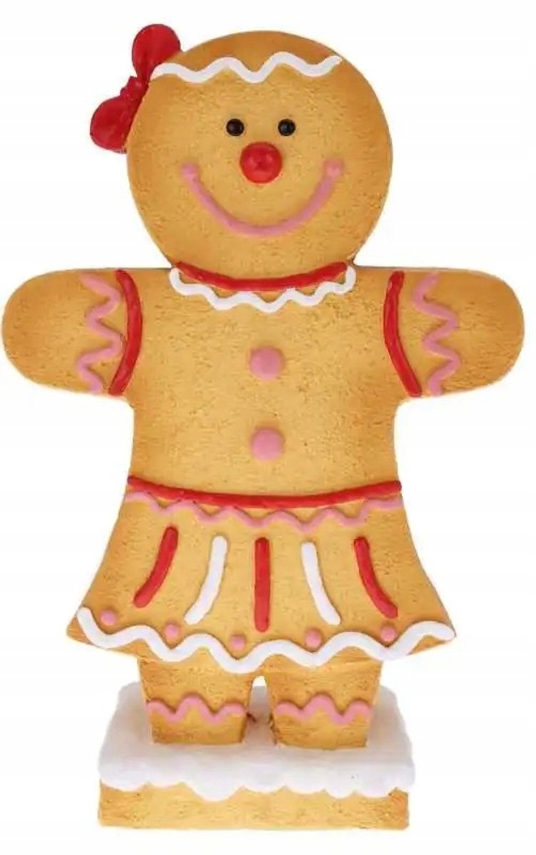 Kerstfiguur Peperkoek Jongen/Meisje 55 cm - Sfeervolle Decoratie
