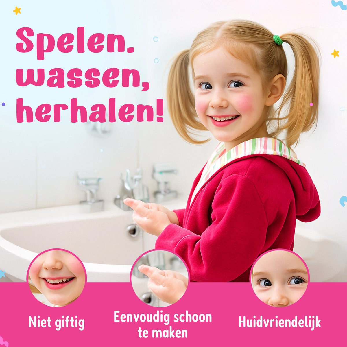 Ilona kinder make up meisje - koffer - Make up koffer voor kinderen - 52 delige set - compact - roze — afbeelding 4