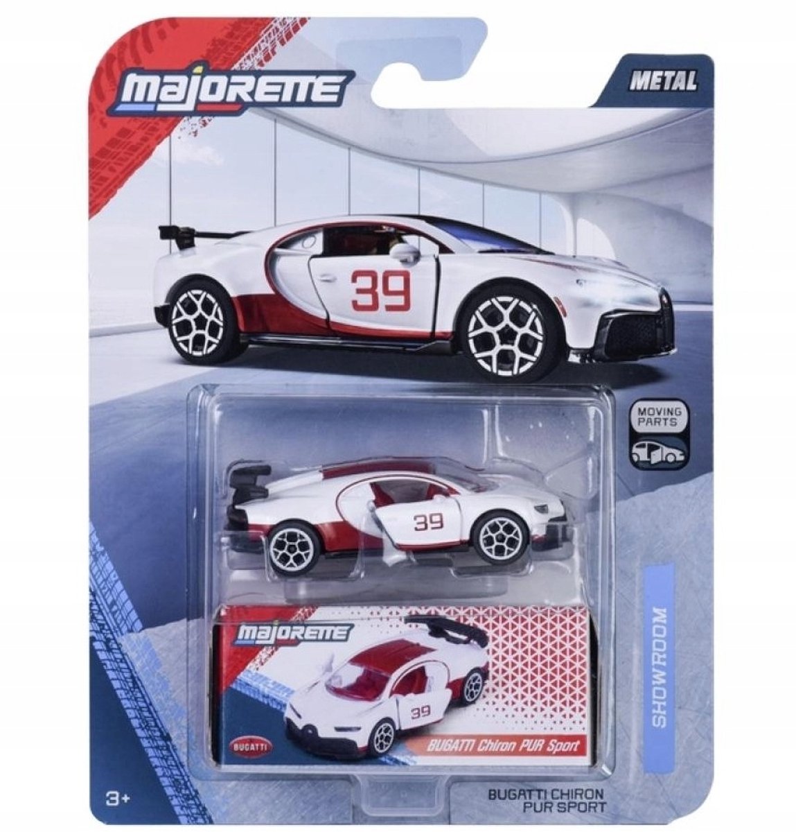 Majorette Bugatti Chiron Pur Sport Showroom Deluxe 1:64