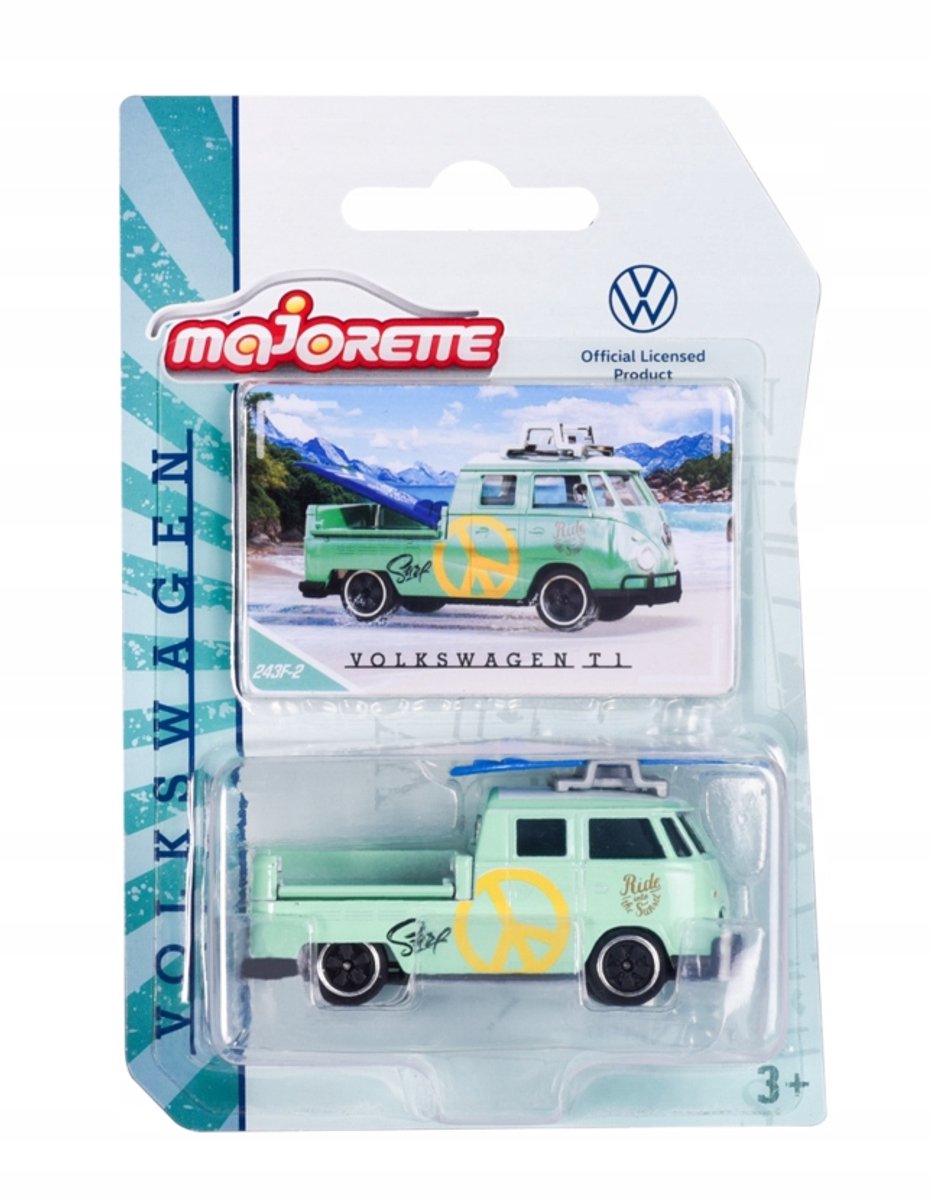Majorette Volkswagen Transporter T1 Schaal 1:59 - Groen