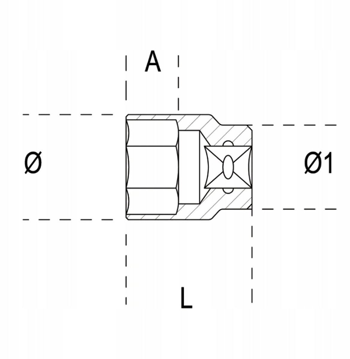 Beta Dopsleutel 3/4" 2.1/16" Zeskant - Professioneel Gereedschap
