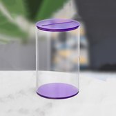 Jomewory Transparante spaarpot, niet te openen geldglas, doorzichtige acryl spaarpot, 12 x 12 cm, onopenbare spaarvarken, spaarpot voor kinderen en volwassenen