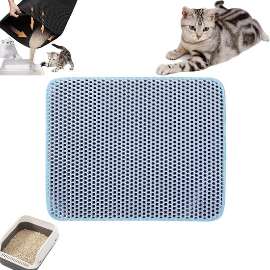 Kattenbakmat, 30 x 45 cm, honingraatdesign, waterdicht