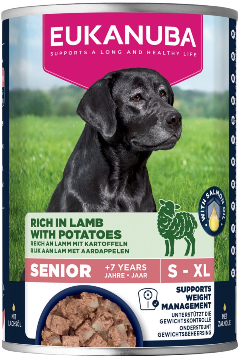 Eukanuba Hondenvoer Nat Life Care Dog Senior Lam en Aardappel - 6 x 400 gr - Voordeelverpakking