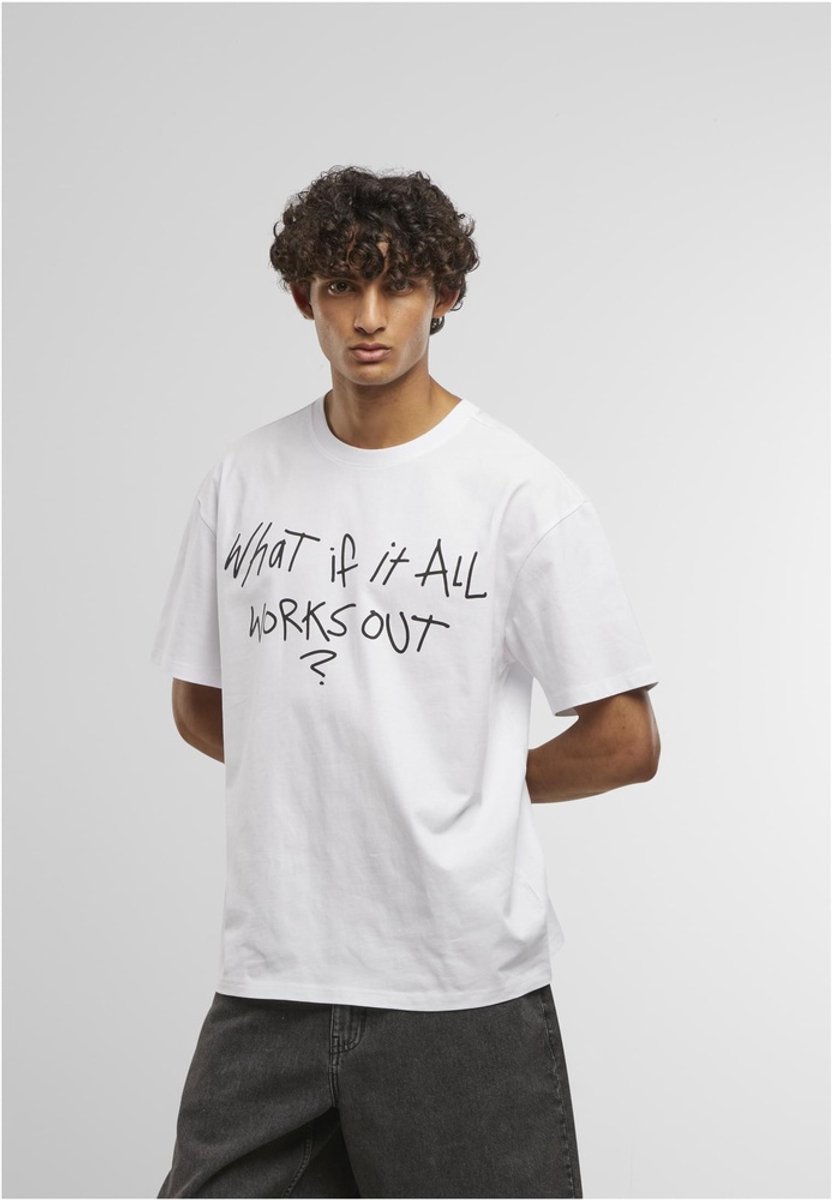 Mister Tee It All Works Out Wording Oversize Heren Tshirt S Wit