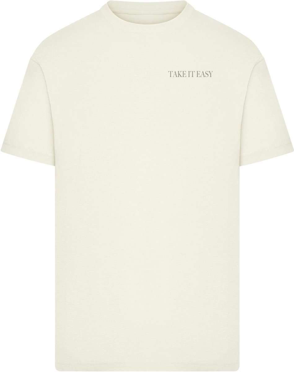 Mister Tee Take It Easy Plants Heren Tshirt S Creme