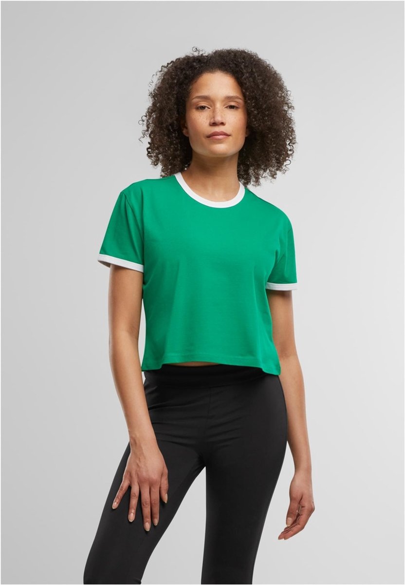 Urban Classics Contrast Retro Crop top 4XL Groen