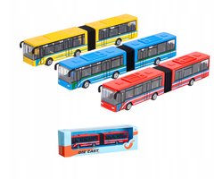Omslag van Groot Metalen Stadsbus Speelgoed 23cm - Kleurkeuze Mogelijk