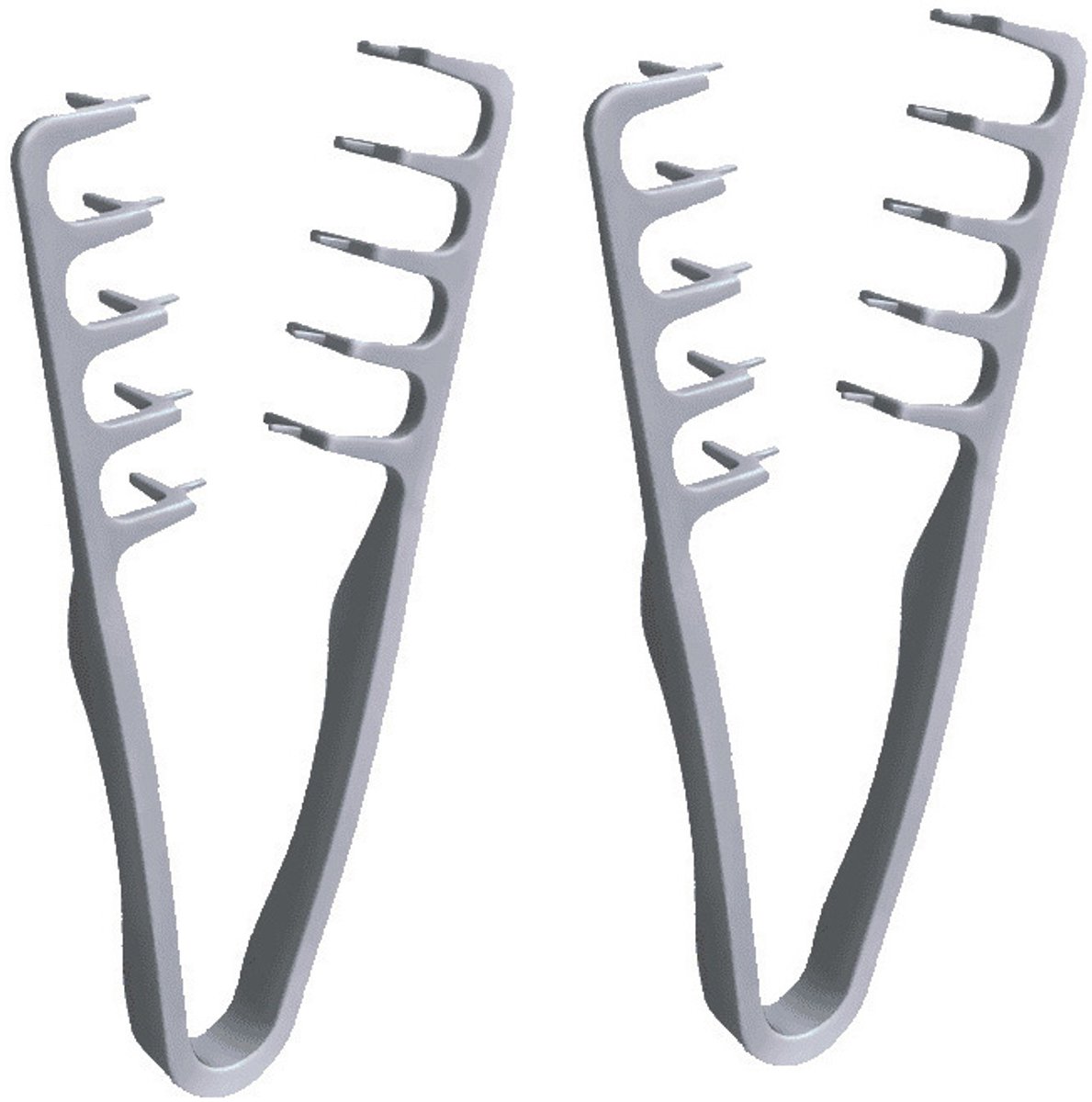 2-stuks Haarstylingkam - Texturerende kam - Kam met brede tanden - Tool voor volumetoename bij de wortels - Bedekt ponynaden - Lichtgewicht ontwerp - Schoonheidsaccessoire voor salonstyling - Geschikt voor mannen en vrouwen - Grijs