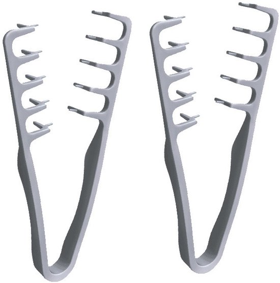 Peigne de coiffure 2 pièces - Peigne texturisant - Peigne à dents larges - Volume des racines - Couvre la frange - Design léger - Accessoire de beauté pour salon de coiffure - Convient aux hommes et aux femmes - Grijs