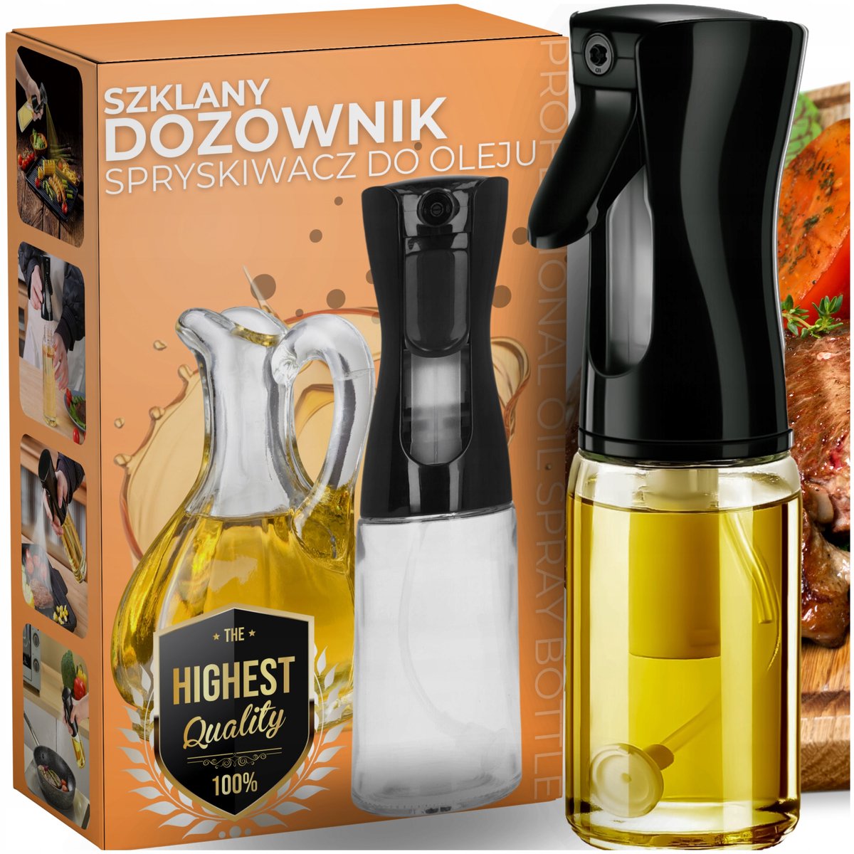 Olie & Azijn Sprayfles 200ml - Precisie & Gezond Koken