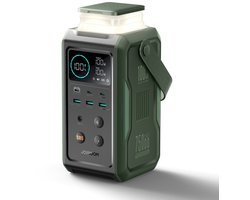 Joyroom 100W XXL Power Bank met uitklapbare Licht voor buiten - 75000mAh inclusief 100W kabel USB-C - Olijfgroen